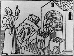 Médecin au chevet du malade (15ème siècle)